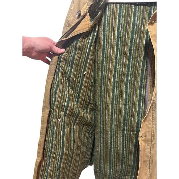 VTG B.O.G. Trading Co Field Coat Barn Chore Jacket Brown Green Lined Men's XL - Picture 14 of 14